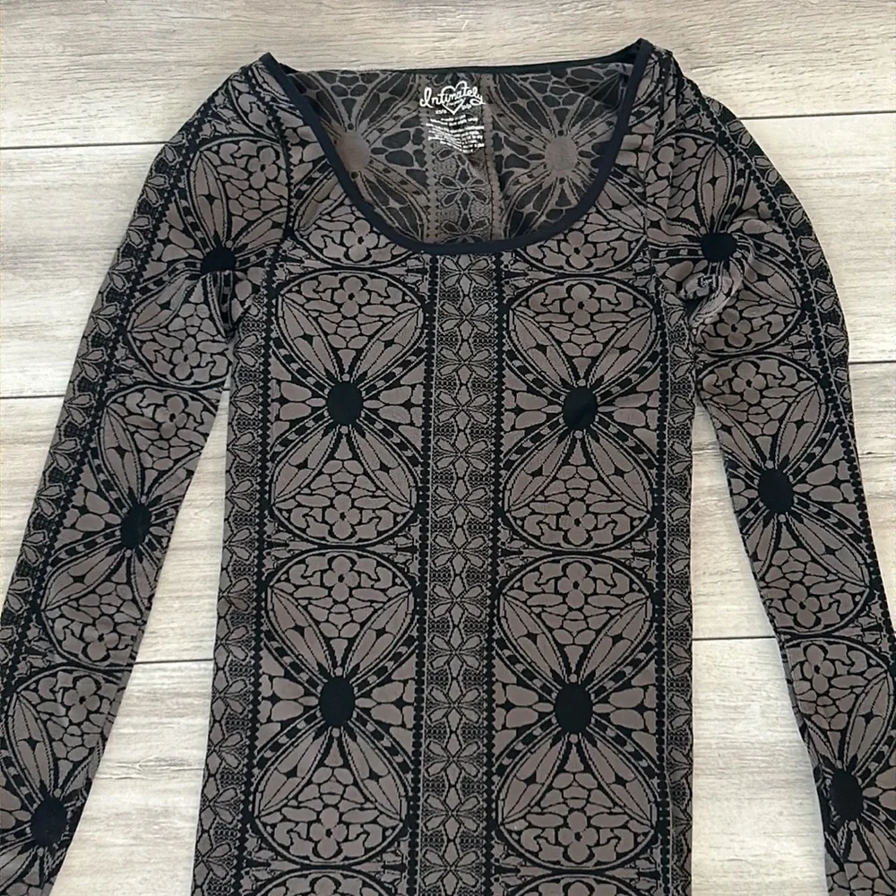 Free People bodycon fitted long sleeve mini dress size XS